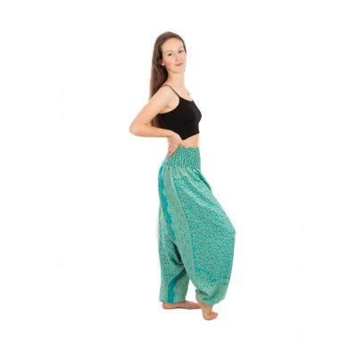 Teplé akrylové turecké kalhoty Damini Aqua India