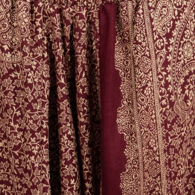 Teplé akrylové turecké kalhoty Damini Burgundy India