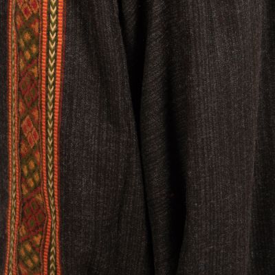Teplé akrylové turecké kalhoty Kangee Black India