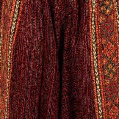 Teplé akrylové turecké kalhoty Kangee Burgundy India