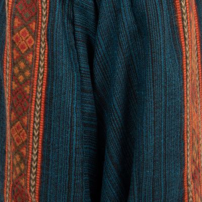 Teplé akrylové turecké kalhoty Kangee Dark Blue India