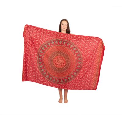 Sarong / pareo / plážový šátek Hanita – červený