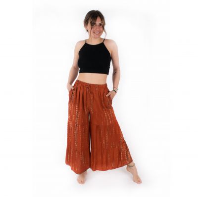 Batikovaná kalhotová sukně Yana Orange | UNI - POSLEDNÍ KUS!
