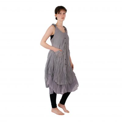 Jednobarevné šaty Nittaya Grey | UNI