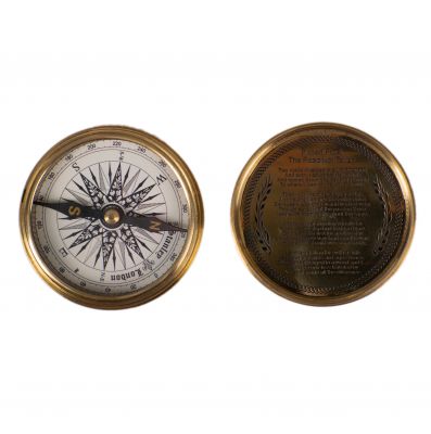 Mosazný retro kompas Stanley London - Pocket Compass 1885 India