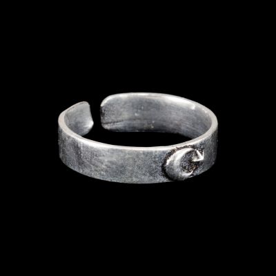 Prsten na nohu z německého stříbra Arabic Half Moon 2