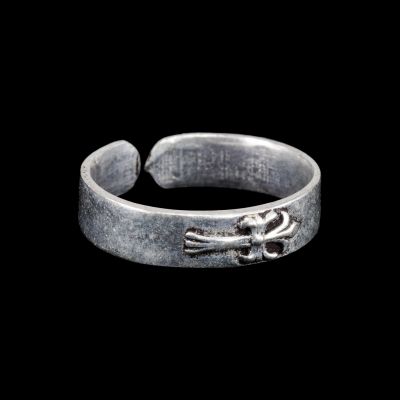 Prsten na nohu z německého stříbra Medieval Cross