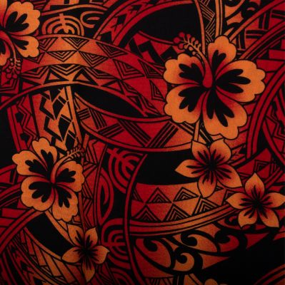 Sarong / pareo / plážový šátek Sibyl – červený-oranžový Thailand