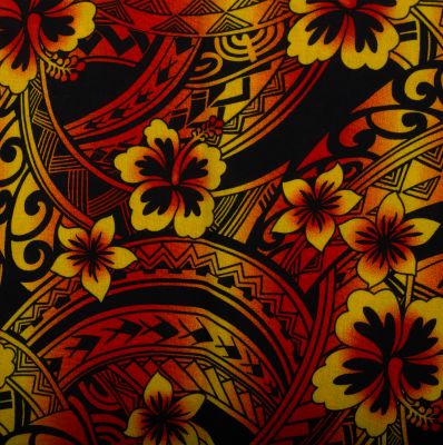 Sarong / pareo / plážový šátek Sibyl – červený-žlutý Thailand