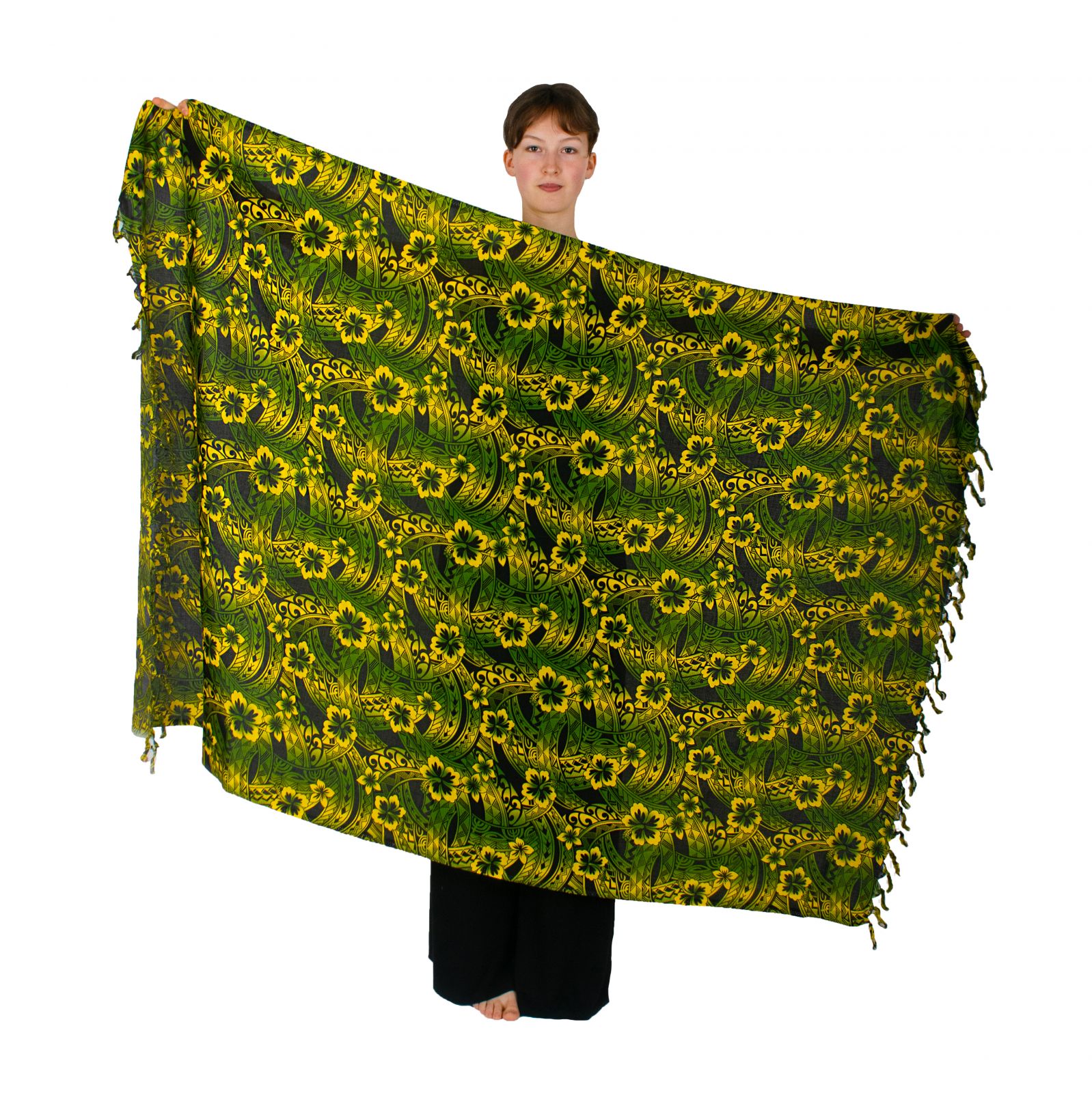 Sarong / pareo / plážový šátek Sibyl – zelený Thailand