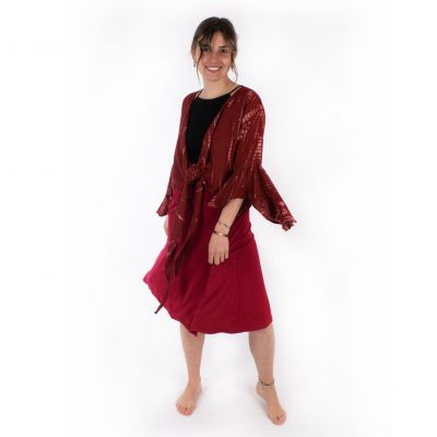 Vínově červená midi sukně Panitera Burgundy Thailand