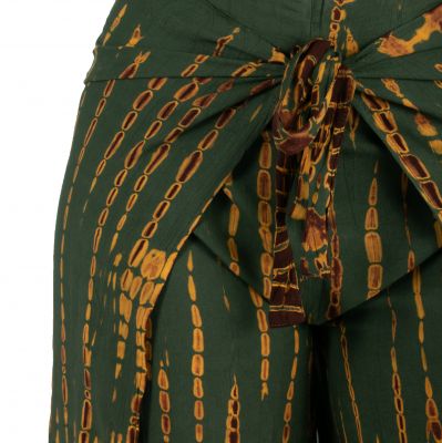 Batikované zavinovací kalhoty Bayani Khaki Thailand
