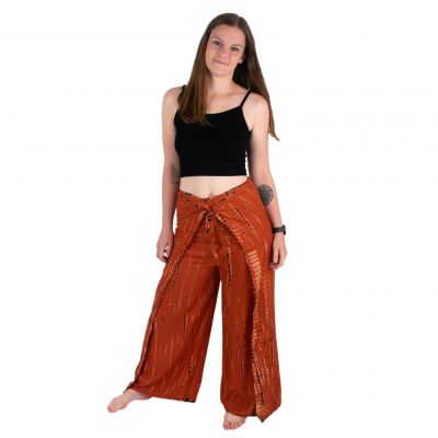 Batikované zavinovací kalhoty Bayani Orange Thailand