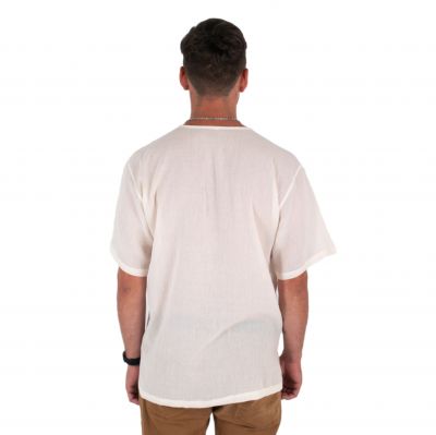 Kurta Lamon Cream - pánská košile s krátkým rukávem Thailand