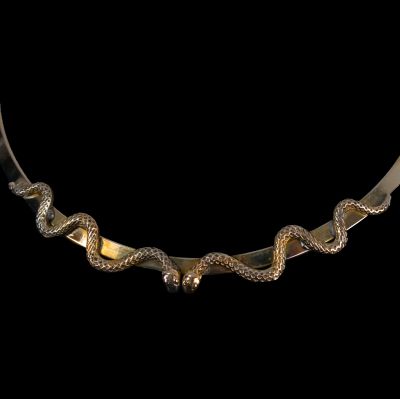 Mosazný etno náhrdelník Snakes 1 India