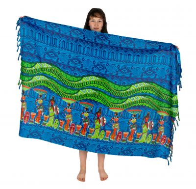 Sarong / pareo / plážový šátek African Women Blue