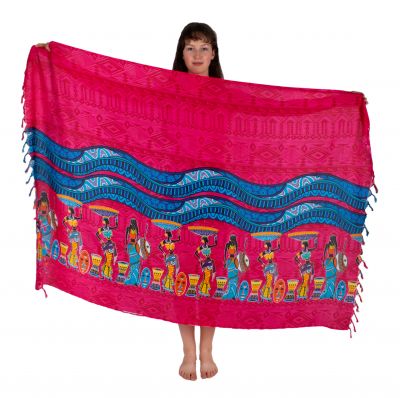 Sarong / pareo / plážový šátek African Women Pink