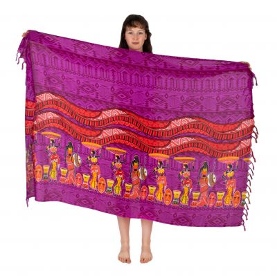 Sarong / pareo / plážový šátek African Women Purple