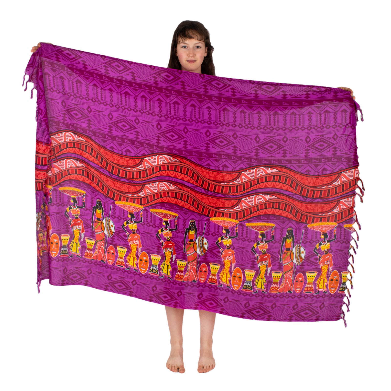 Sarong / pareo / plážový šátek African Women Purple Thailand
