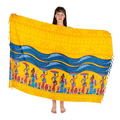 Sarong / pareo / plážový šátek African Women Yellow