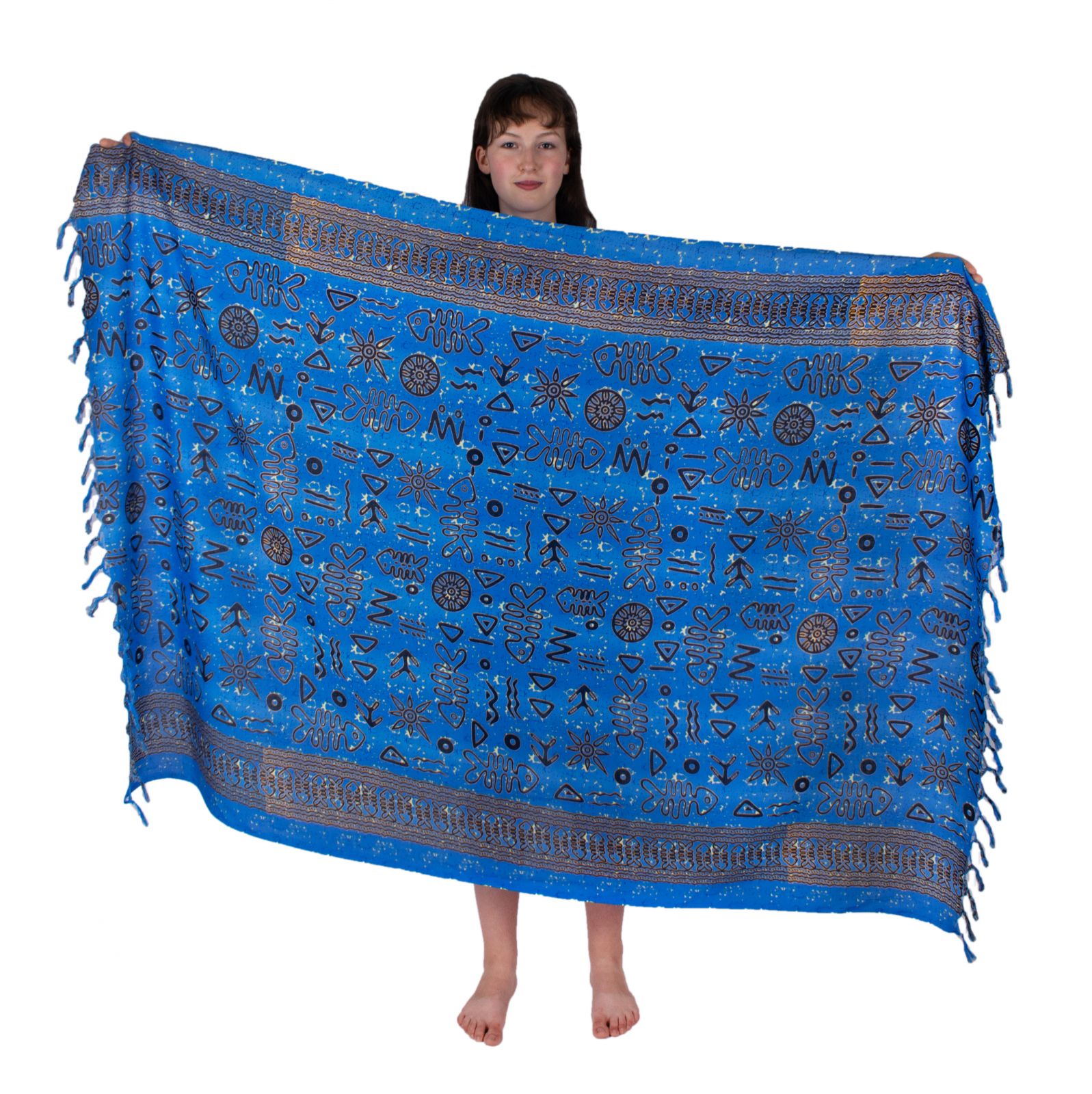 Sarong / pareo / plážový šátek Visgraat Blue Thailand
