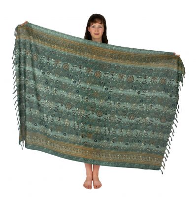 Sarong / pareo / plážový šátek Visgraat Green