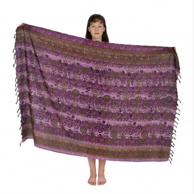 Sarong / pareo / plážový šátek Visgraat Purple Thailand