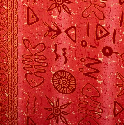 Sarong / pareo / plážový šátek Visgraat Red Thailand