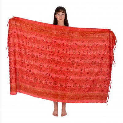 Sarong / pareo / plážový šátek Visgraat Red