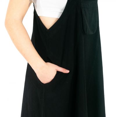 Černé bavlněné šaty s laclem Jayleen Black Nepal