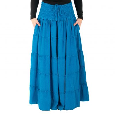 Dlouhá modrá etno / hippie sukně Bhintuna Cobalt Blue Nepal