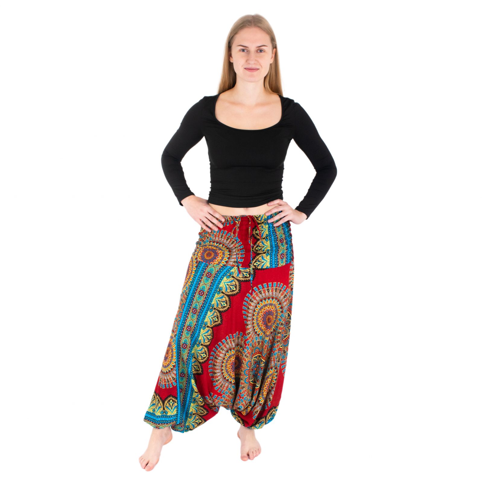 Harémové kalhoty s mandalami Tansanee Mandere Thailand