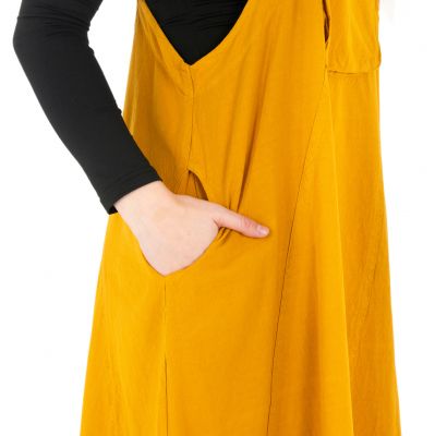 Hořčicově žluté bavlněné šaty s laclem Jayleen Mustard yellow Nepal