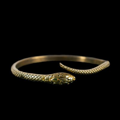 Mosazný etno náramek ve tvaru hada Snake 3