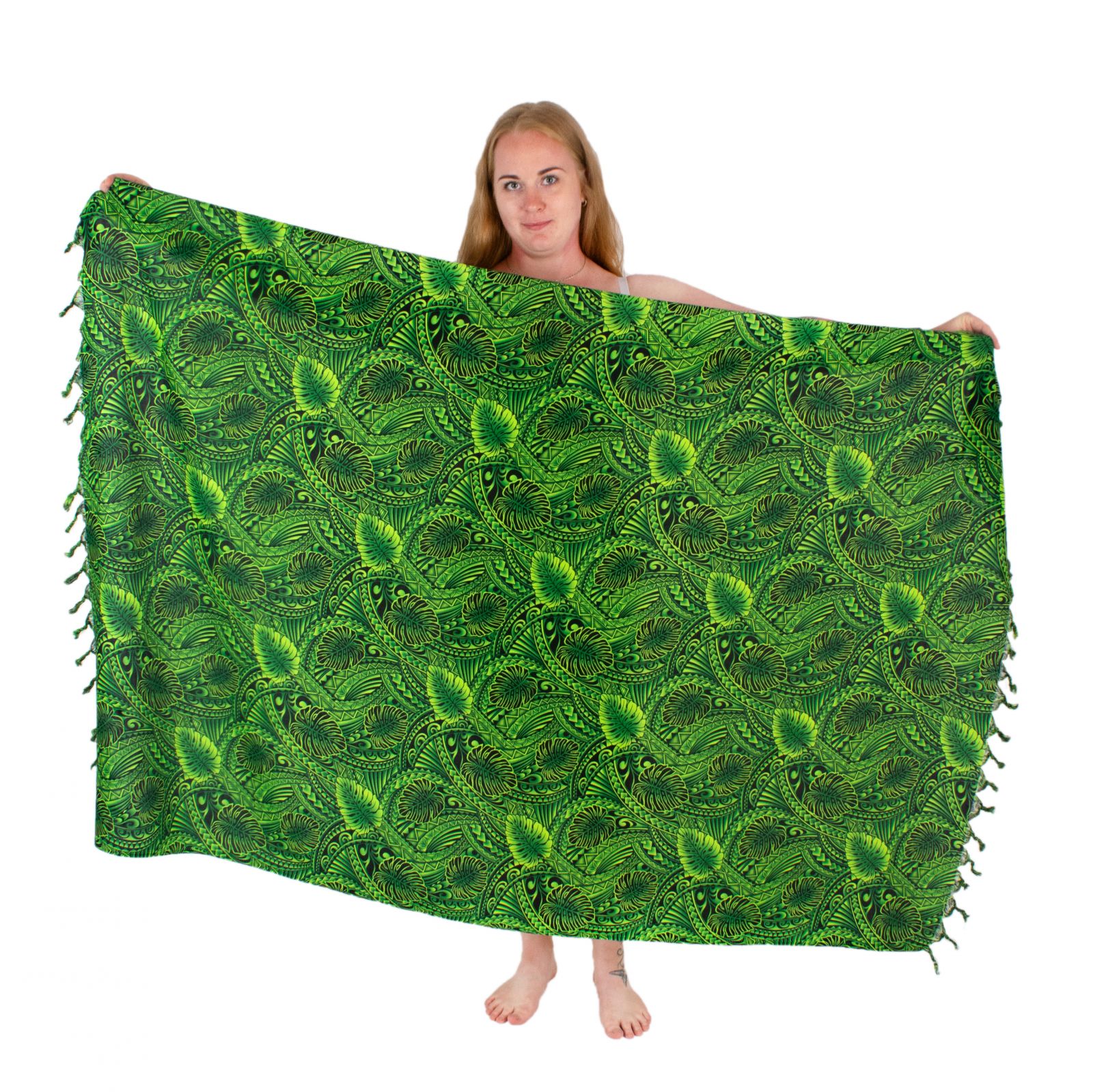 Sarong / pareo / plážový šátek Nyambura Green Thailand