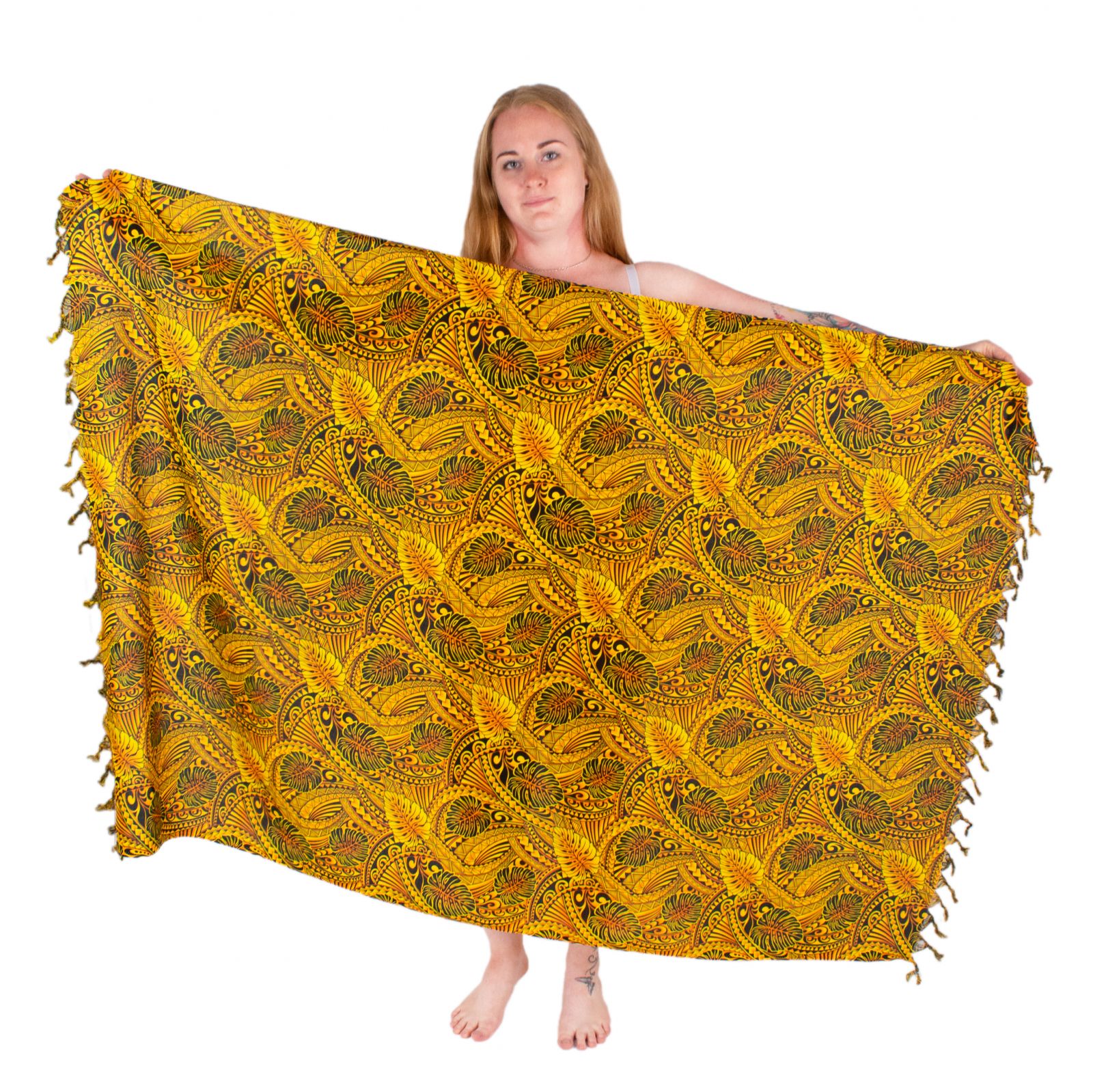 Sarong / pareo / plážový šátek Nyambura Yellow Thailand