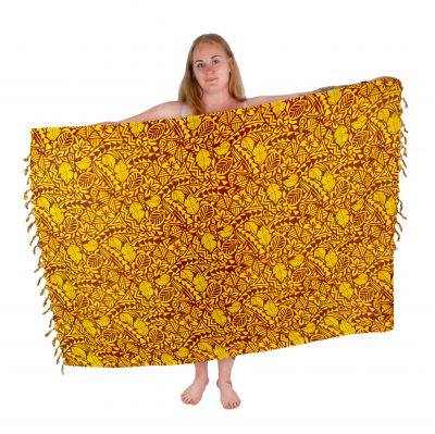 Sarong / pareo / plážový šátek Wangari Yellow Thailand