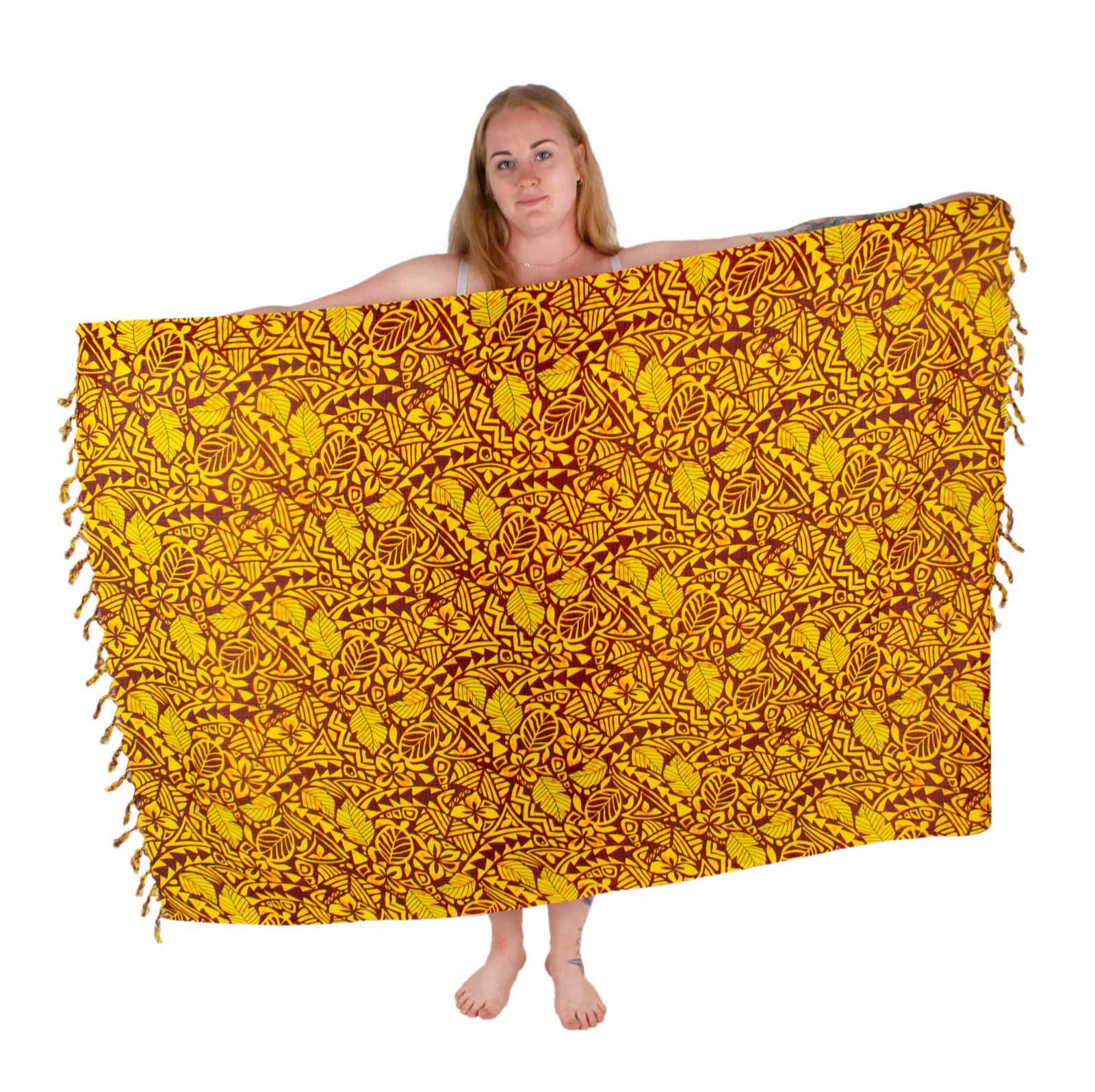 Sarong / pareo / plážový šátek Wangari Yellow Thailand