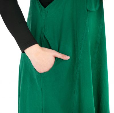 Lahvově zelené bavlněné šaty s laclem Jayleen Bottle Green Nepal