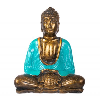 Malovaná soška z pryskyřice Barevný Buddha 16 cm (1)