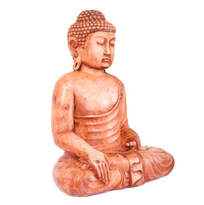 Malovaná soška z pryskyřice Buddha - hnědý Indonesia