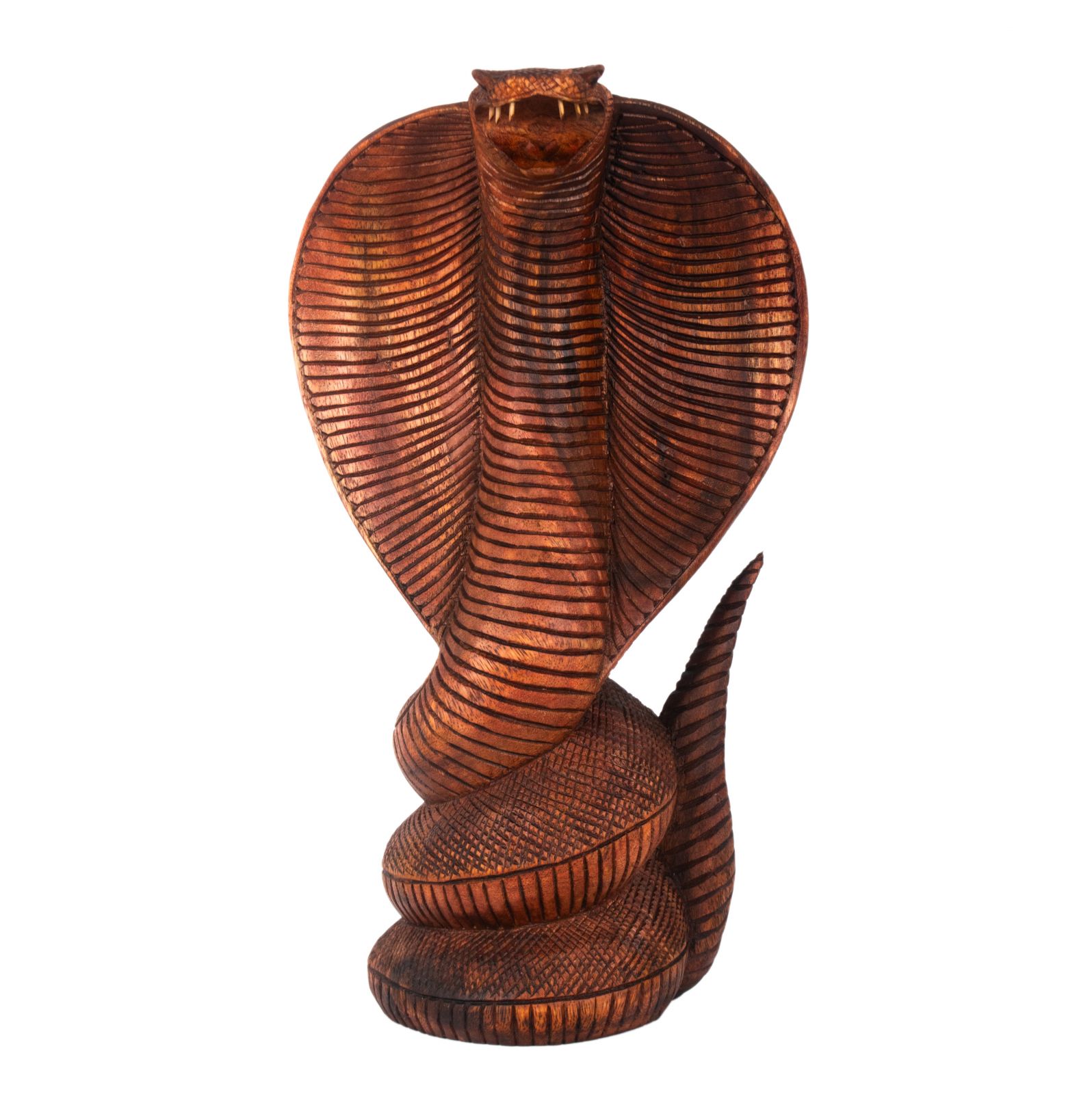 Vyřezáváná dřevěná soška Kobra - Výška 40 cm Indonesia