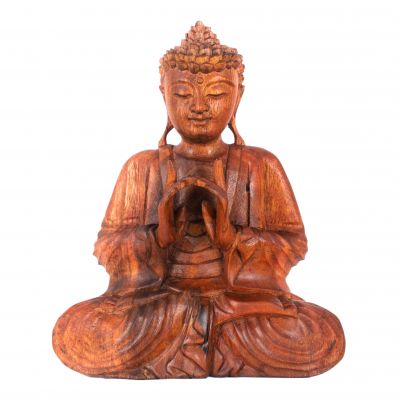 Vyřezávaná dřevěná soška Sedící Buddha 1 | 32 cm