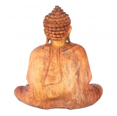 Vyřezávaná dřevěná soška Sedící Buddha 5 Indonesia