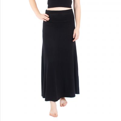 Dlouhá jednobarevná sukně Panjang Black Thailand