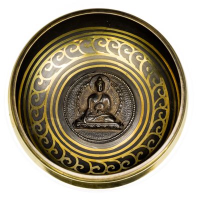 Gravírovaná tibetská mísa Buddha 3 Nepal