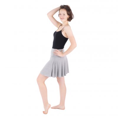 Šedá kolová mini sukně Lutut Light Grey Thailand
