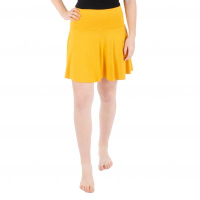 Žlutá kolová mini sukně Lutut Yellow Thailand