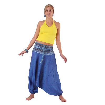 Modré turecké kalhoty harémky Perempat Pirus Nepal
