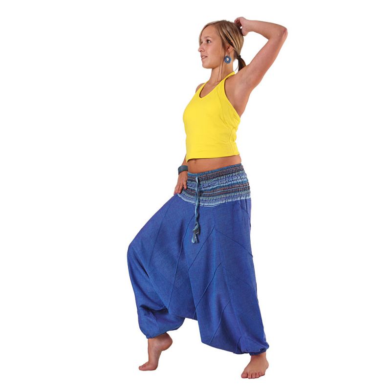 Modré turecké kalhoty harémky Perempat Pirus Nepal